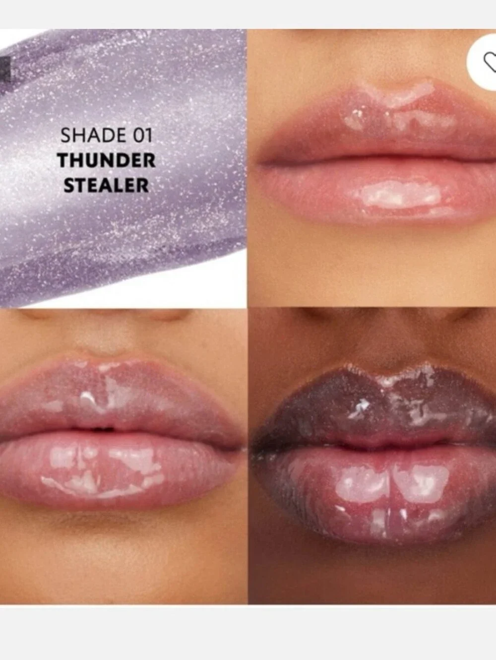 YSL Loveshine Plumping Lip Oil Gloss • #1 Thunder Stealer (Sheer Icy Lavender)